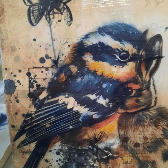 CLEARANCE SALE 50% perspective hand drawing on wood / Mixedmedia Fusion - Picture 3 of 4